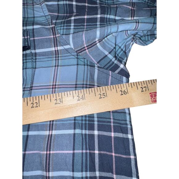Lot of 2 Ambriele Women’s XL Lightweight Plaid Flannel Shirts Button Front READ - Picture 7 of 7